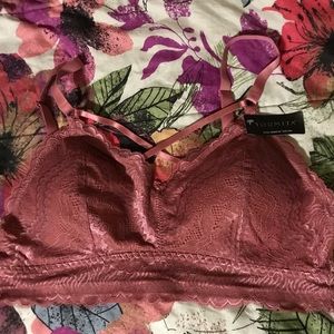 Mauve Pink Strappy Sexy Bralette Plus Size
